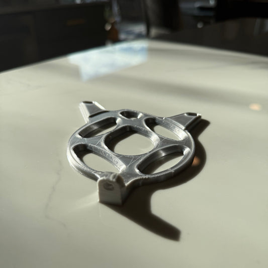 Silver 3d Printed Tuttio Motor Cover