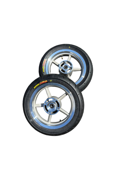 12-Inch Chrome SuperMoto Wheels for Tuttio/Yozma/Razor Etc.