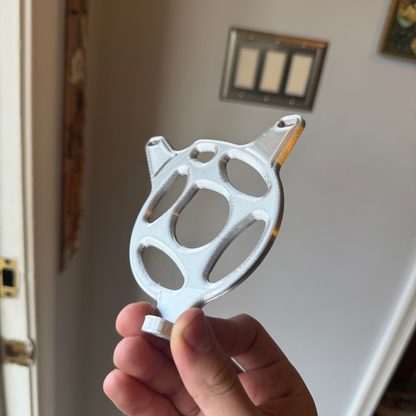 Silver 3d Printed Tuttio Motor Cover